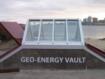 Here in Halifax you can peek in and get a view of the super chilled mass of rock that provides the district cooling in the Aldnerney 5 project.