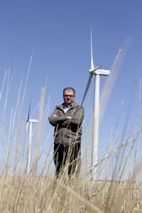 Scott Harper, the CEO of the Wind Energy Institute of Canada at North Cape on Prince Edward Island. The institute reinvented itself in 2005 adding it's own 10 megawatt wind farm to the research institute to fund their work and being real life experience to their research and work. Photo David Dodge, GreenEnergyFutures.ca