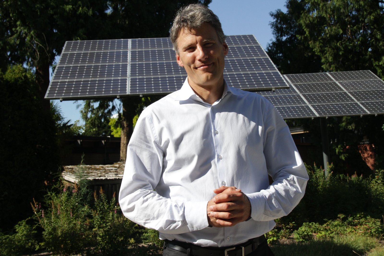 Mayor Gregor Robertson of Vancouver says "In our greenest city plan we have a goal to double the number of green jobs in the city." More than 3,000 of the clean energy jobs found in the Clean Energy Jobs map are in Vancouver. Photo David Dodge, GreenEnergyFutures.ca