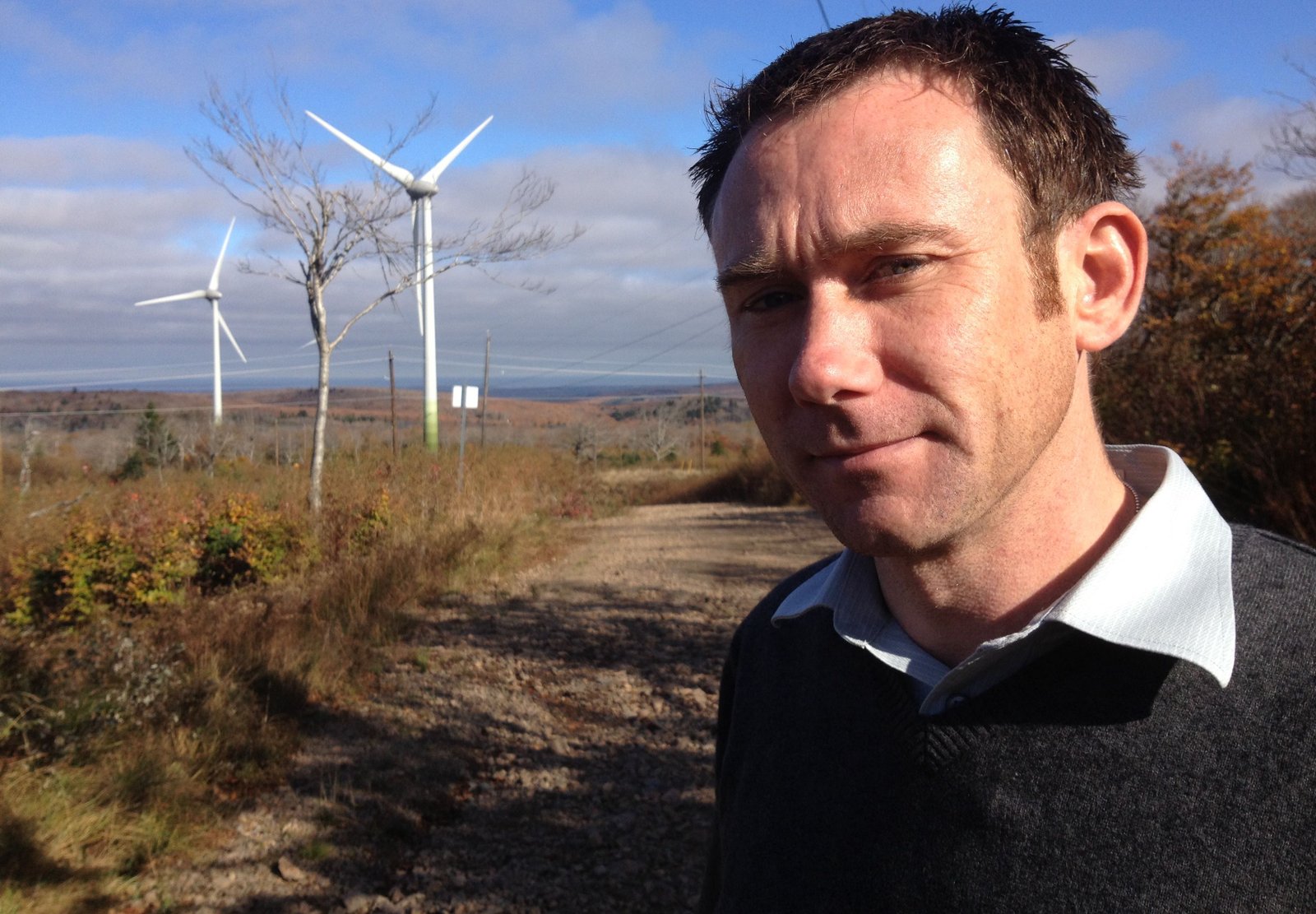 Austen Hughes, a community wind developer with Natural Forces is developing several projects that qualify for Nova Scotia's community feed-in tariff. Photo by David Dodge