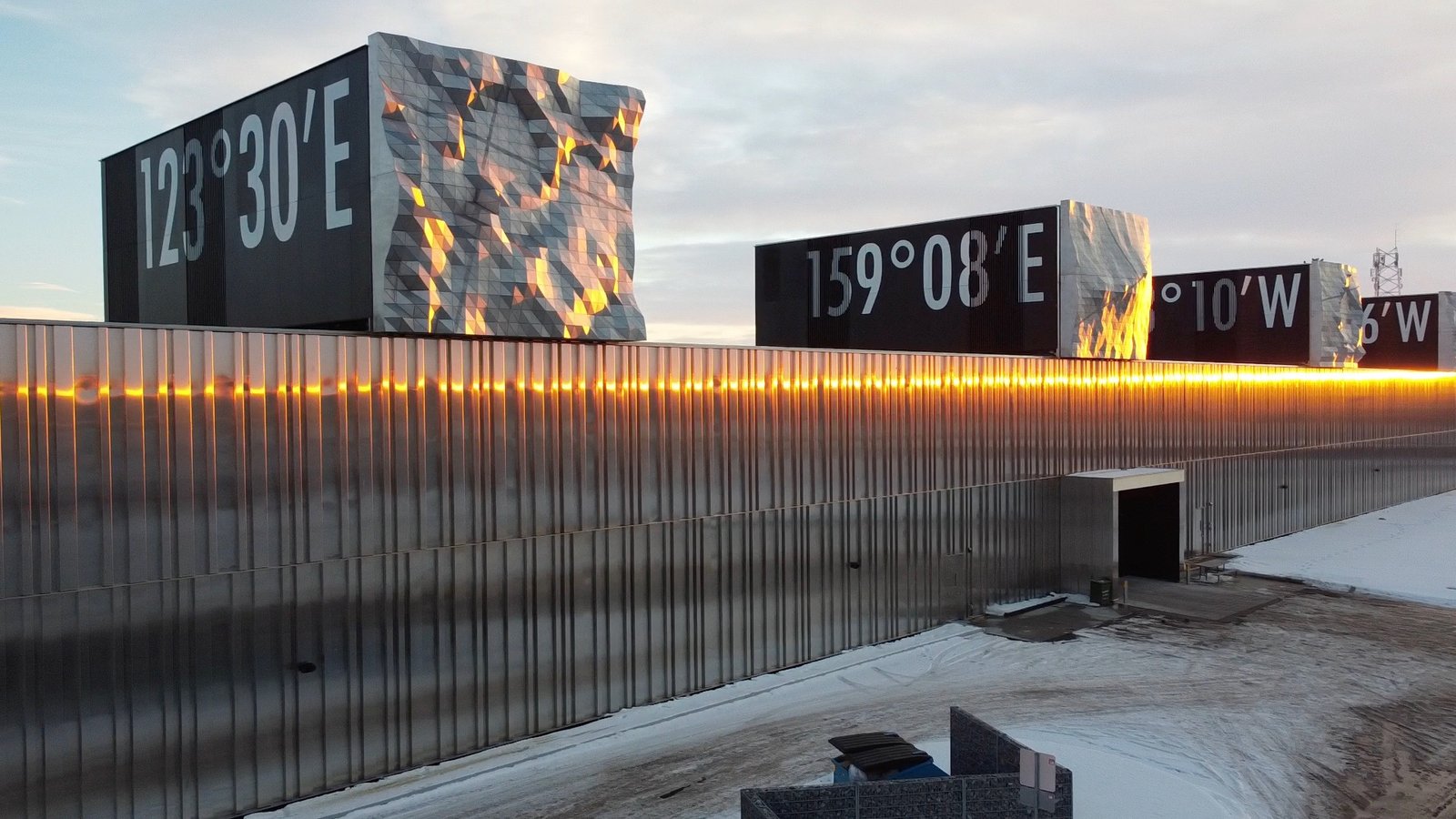 Edmonton E-Bus Transit Garage with Art Installation