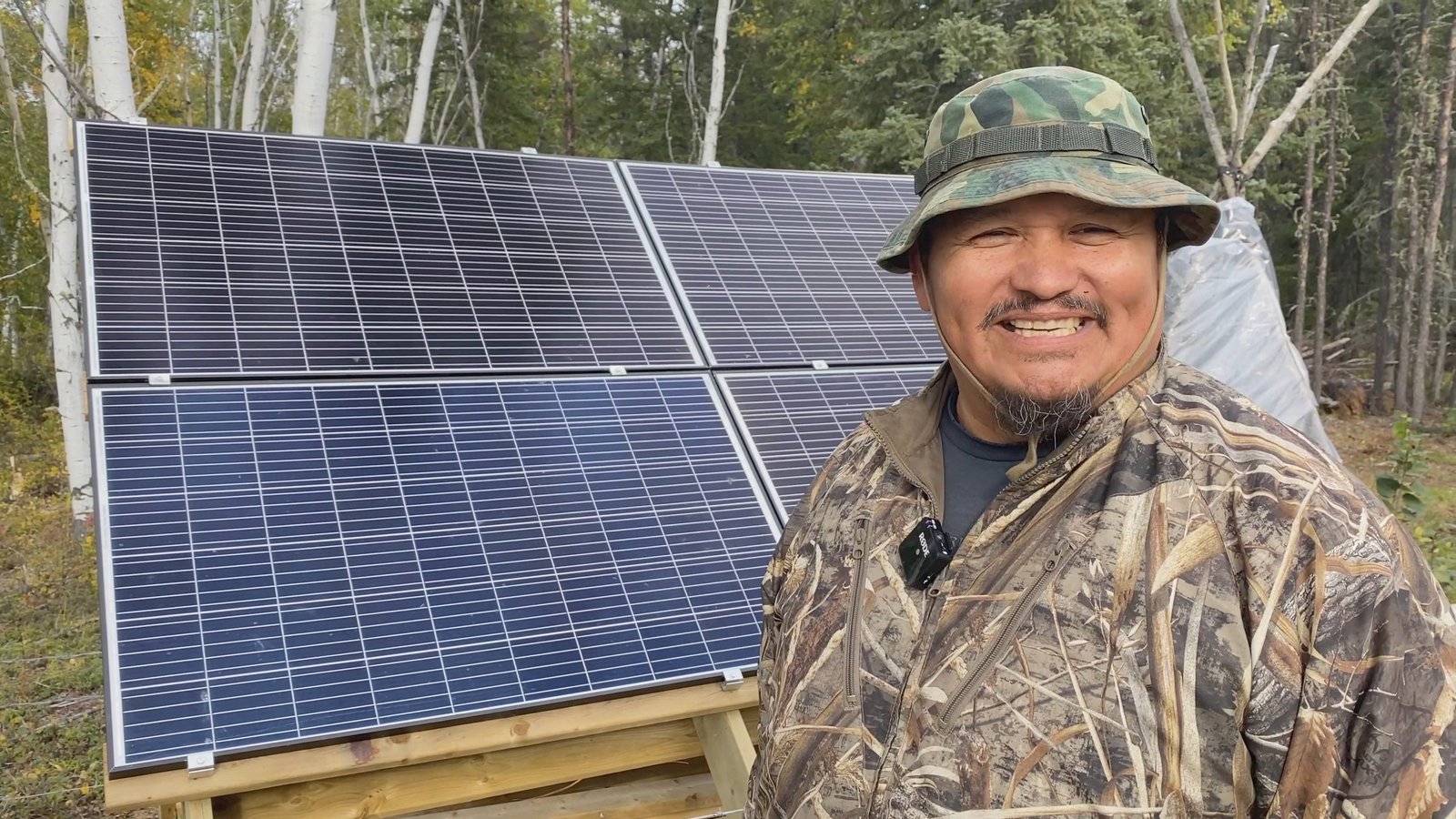 Raymond Cardinal's solar-powered cabin