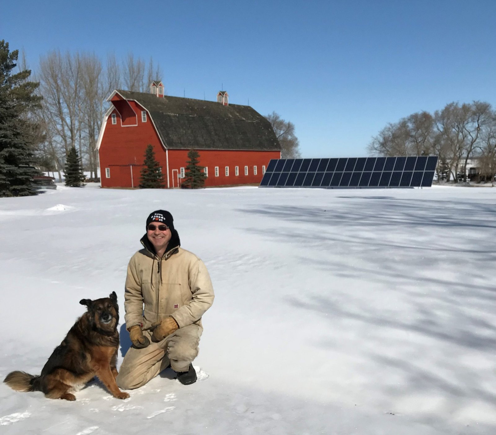 Darrin Qualman on his farm