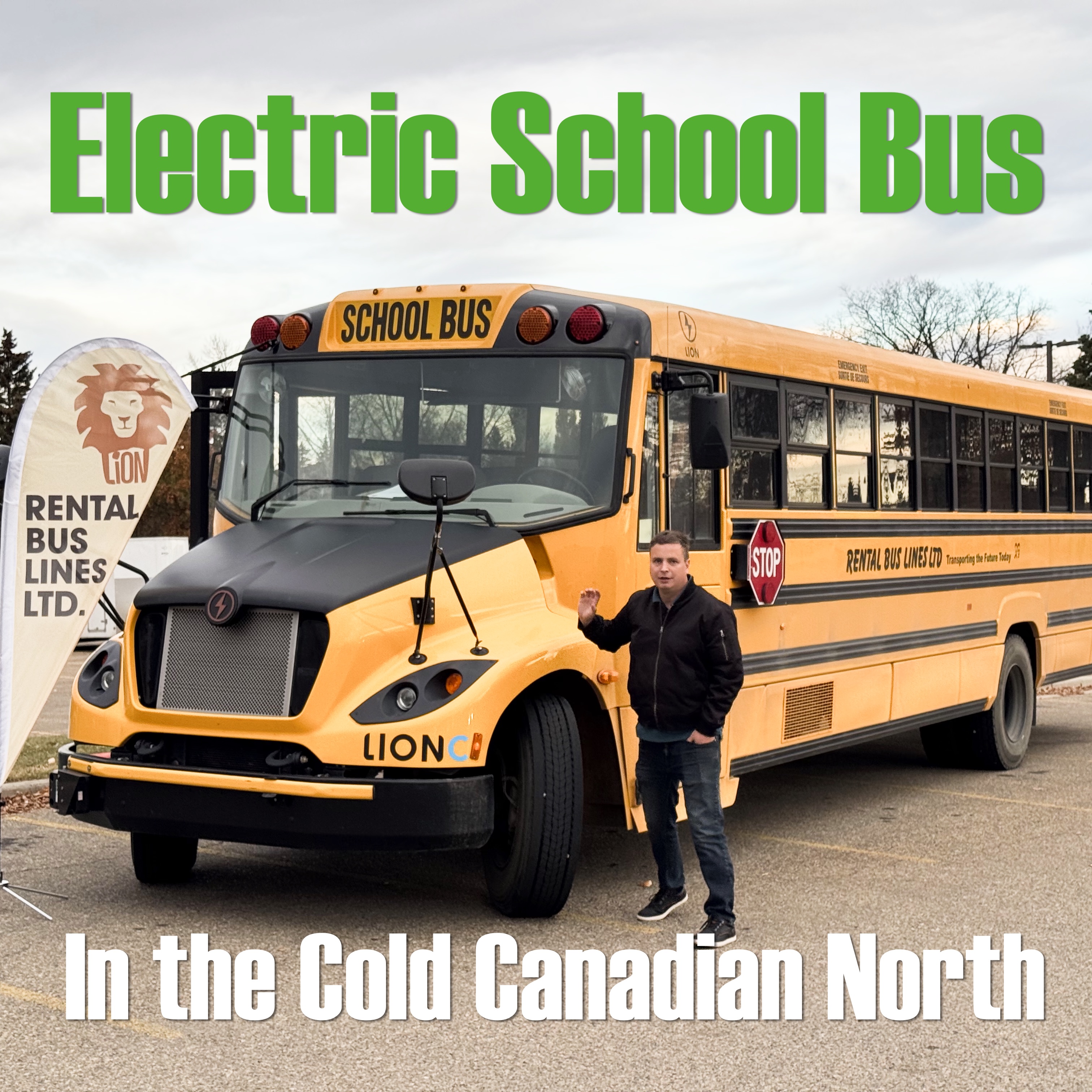 Electric school bus killing it in the cold Canadian north.