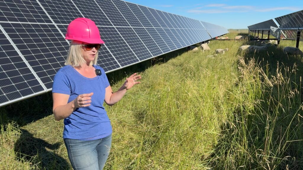 Janna Greir at the Strathmore Solar Farm