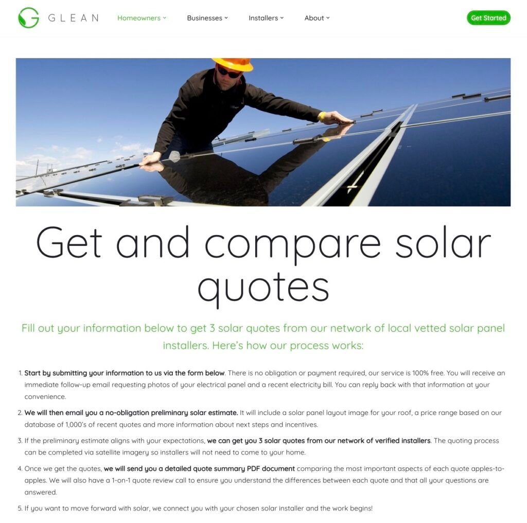 405. How to Avoid Solar Scams and Get the Best Deal on Solar 2 Glean Solar Brokers website goglean.ca
