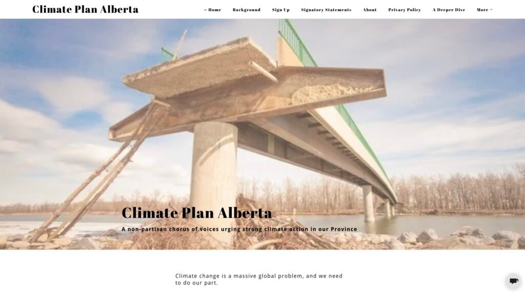 408. Calgary's Climate Change Sign Guy takes his message to the streets of Alberta's oil capital 2 Climate Plan Alberta Website4