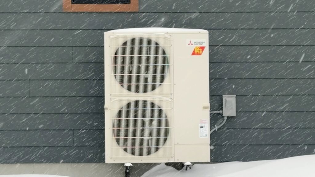 Cold climate air source heat pump in a Land Ark Home