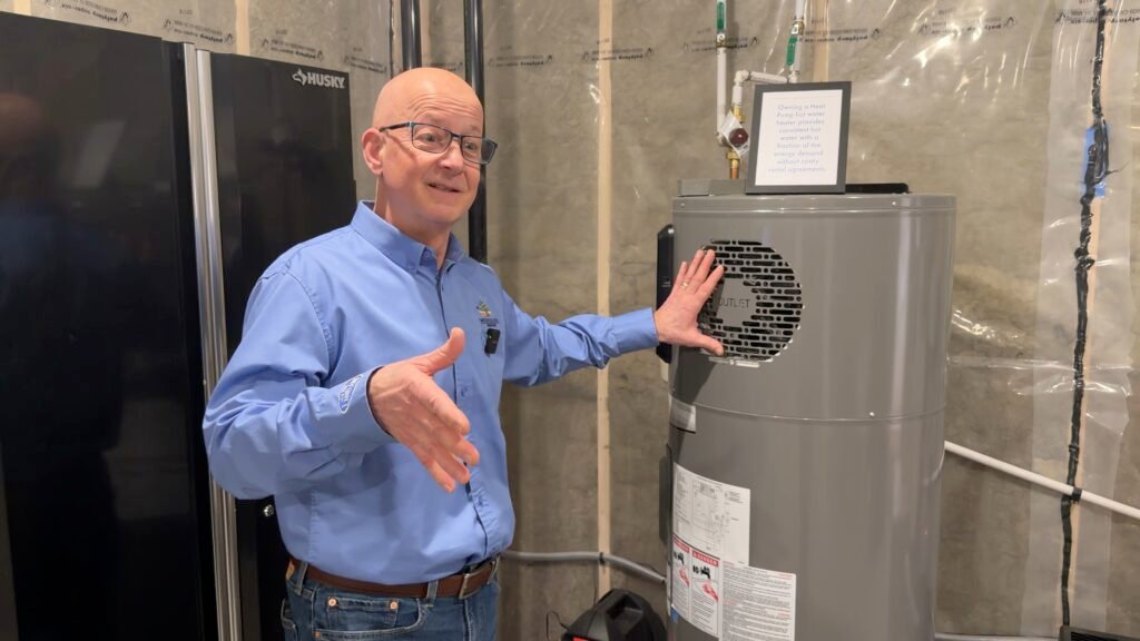 Kevin Rankin with heat pump water heater