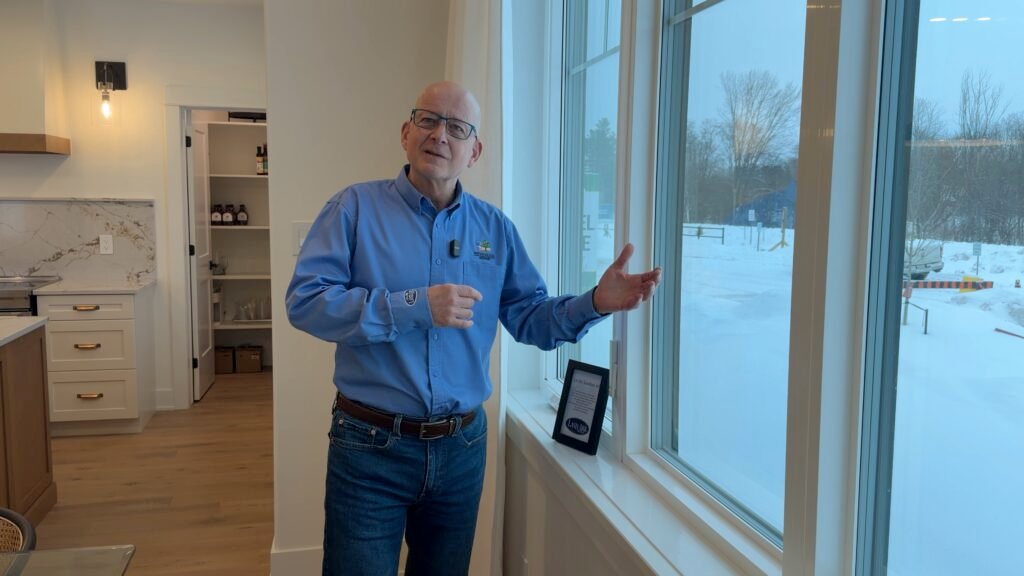 Kevin Ranking showing R30 walls and triple-paned windows