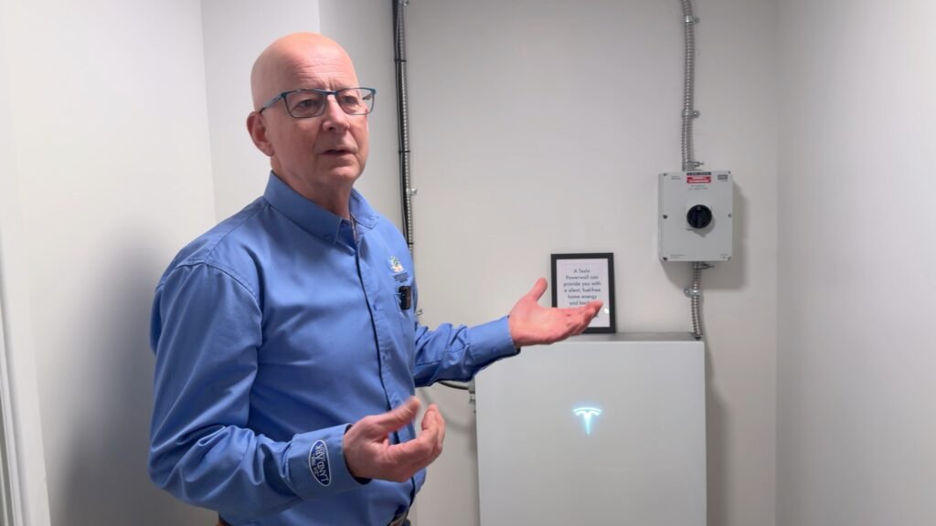 Kevin Rankin with Tesla Powerwall