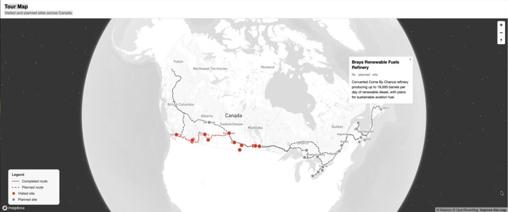 Clean Energy Buildout Tour Map