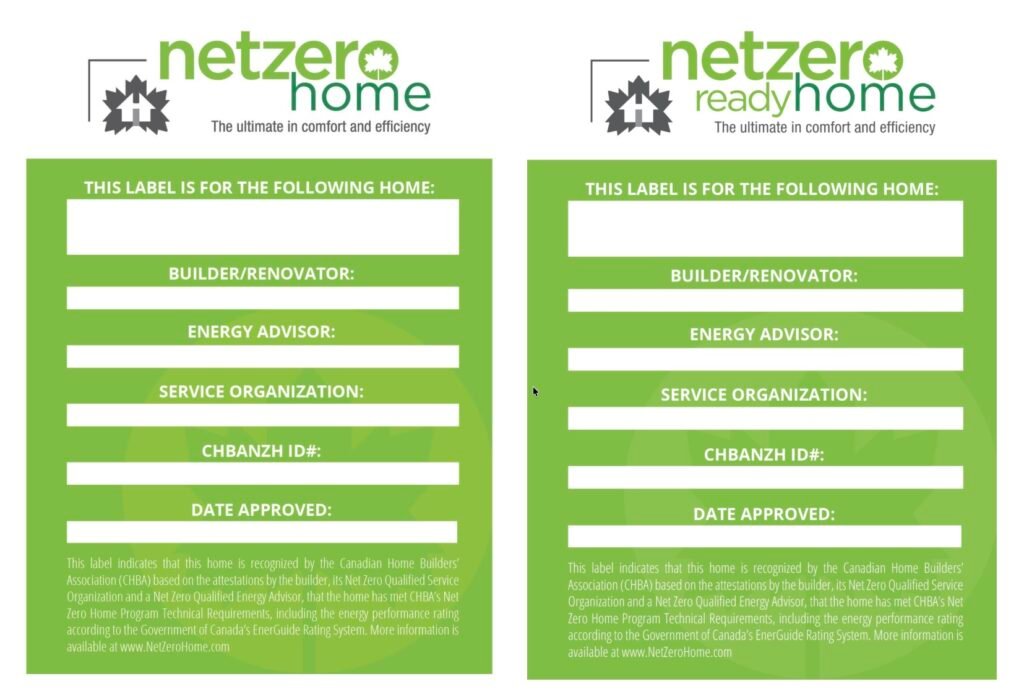 CHBA Net Zero and Net Zero Ready Labels BLANK