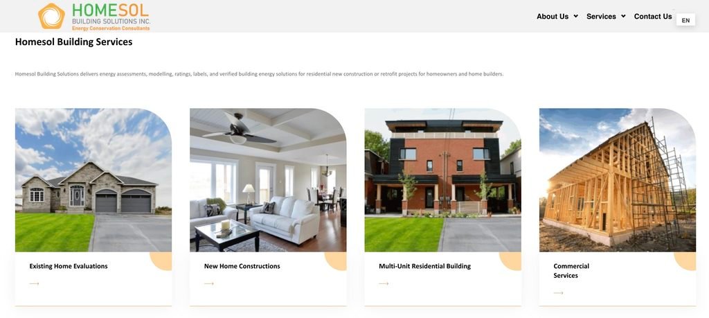 Homesol Building Solutions website