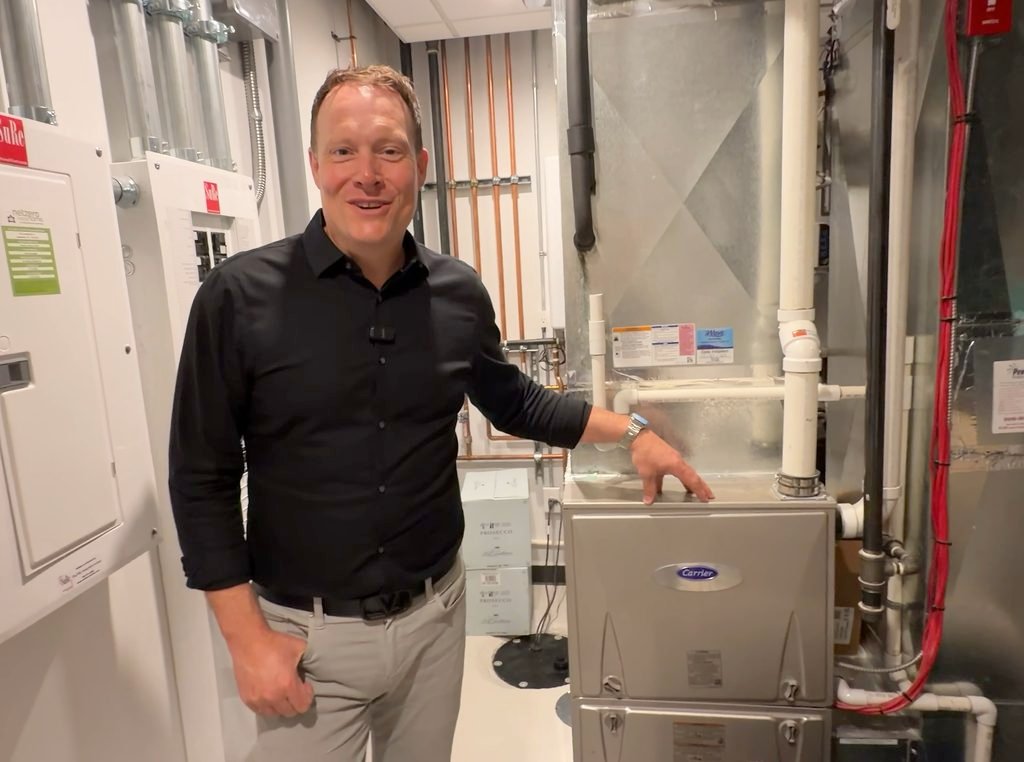 Andrew with hybrid air source heat pump